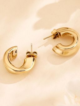 Guess - Women Berbera Gold Plated Half Hoop Earrings