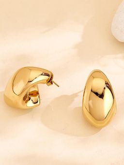 Guess - Women Berbera Gold Plated Half Hoop Earrings