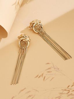 Guess - Women Hold Me Tight Gold Plated Tassel Drop Earrings