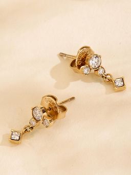 Guess - Women Galaxy Gold Plated Drop Earrings