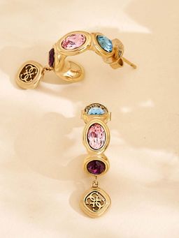 Guess - Women Multi-Color Mamounia Gold Plated Drop Earrings