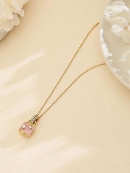 Guess - Women Pink My Secret Gold Plated Necklace