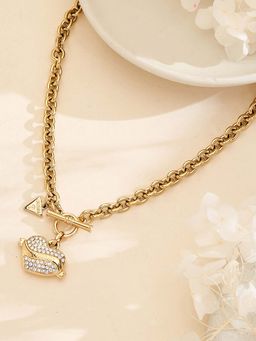 Guess - Women Vintage Heart Gold Plated Necklace