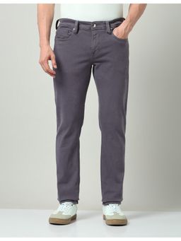 AD By Arvind - Grey Solid Mid-Rise Slim Fit Jeans