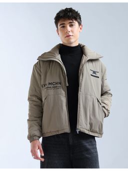 Flying Machine - Brown Collar Neck Full Sleeves Jacket