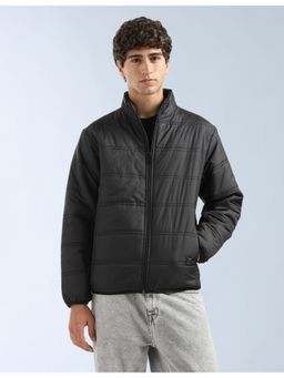 Flying Machine - Black High Neck Full Sleeves Jacket