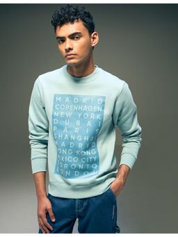 Flying Machine - Blue Cotton Full Sleeves Men Sweatshirt