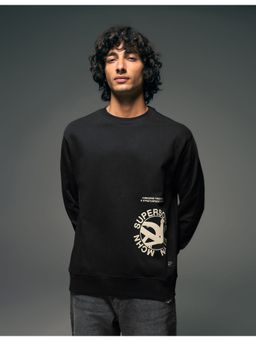 Flying Machine - Cotton Full Sleeves Black Sweatshirt