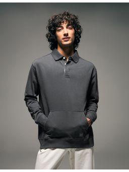 Flying Machine - Grey Cotton Full Sleeves Sweatshirt