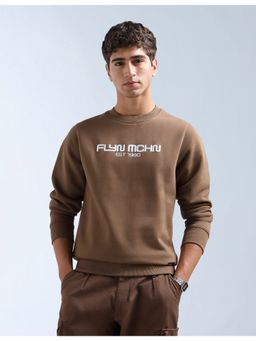 Flying Machine - Brown Men Cotton Full Sleeves Sweatshirt