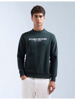 Flying Machine - Green Cotton Full Sleeves Men Sweatshirt