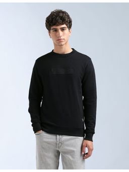 Flying Machine - Men Cotton Black Full Sleeves Sweatshirt