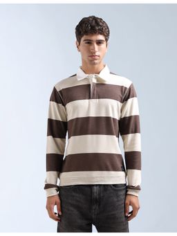 Flying Machine - Brown Cotton Full Sleeves Sweatshirt