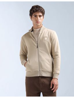 Flying Machine - Men Beige Cotton Full Sleeves Sweatshirt