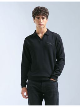 Flying Machine - Cotton Full Sleeves Black Sweatshirt