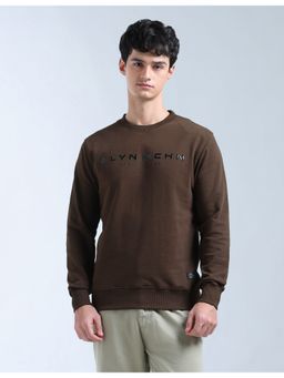 Flying Machine - Men Brown Cotton Full Sleeves Sweatshirt