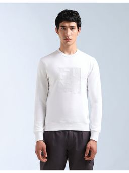 Flying Machine - Cotton Full Sleeves White Sweatshirt