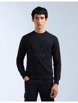 Flying Machine - Blue Cotton Full Sleeves Sweatshirt