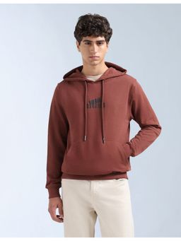 Flying Machine - Red Cotton Full Sleeves Hoodie