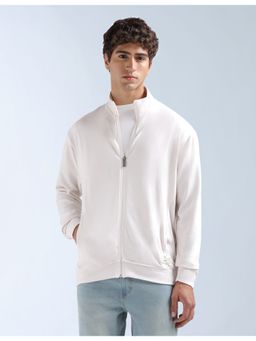 Flying Machine - White Acrylic Full Sleeves Sweatshirt