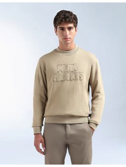 Flying Machine - Beige Cotton Full Sleeves Men Sweatshirt