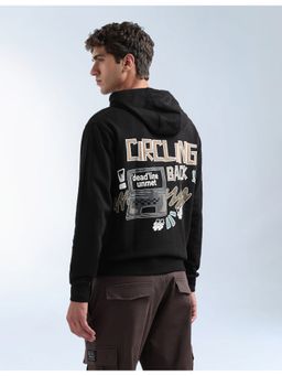 Flying Machine - Black Cotton Full Sleeves Men Hoodie