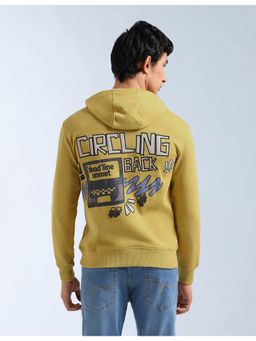 Flying Machine - Yellow Full Sleeves Cotton Hoodie