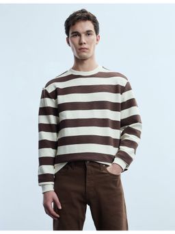 Flying Machine - Brown Polyester Full Sleeves Sweatshirt