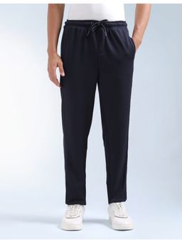 Flying Machine - Textured Regular Fit Blue Trackpant