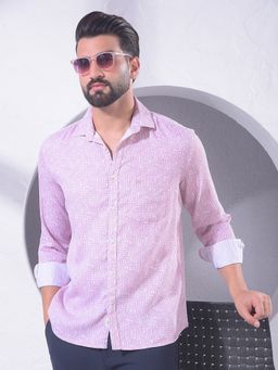 CRIMSOUNE CLUB - Men Pink Abstract Print Shirt