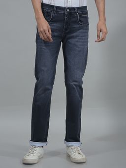 CRIMSOUNE CLUB - Blue Men Straight Jeans