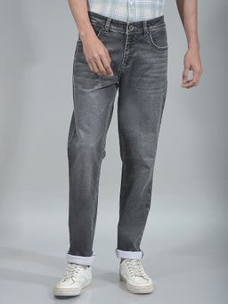 CRIMSOUNE CLUB - Men Grey Jeans
