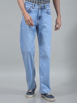 CRIMSOUNE CLUB - Men Blue Baggy Jeans