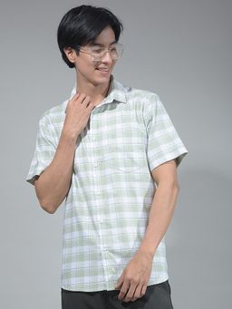 CRIMSOUNE CLUB - Green Men Checked Shirt