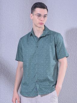 CRIMSOUNE CLUB - Men Printed Green Shirt