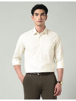 AD By Arvind - Cream Dobby Regular Fit Shirt