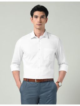 AD By Arvind - White Textured Regular Fit Shirt
