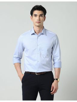 AD By Arvind - Blue Geometric Printed Regular Fit Shirt