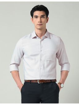 AD By Arvind - Grey Textured Twill Regular Fit Shirt