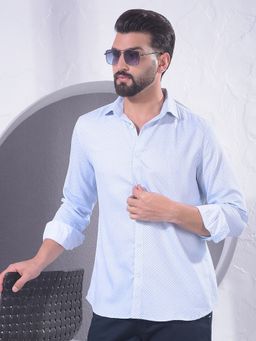 CRIMSOUNE CLUB - Blue Men Printed Shirt