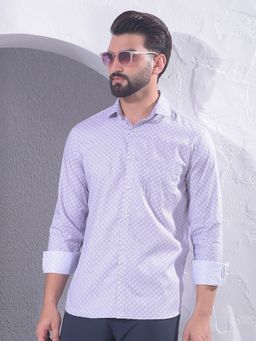 CRIMSOUNE CLUB - Men Purple Printed Shirt