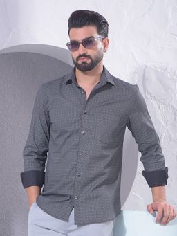 CRIMSOUNE CLUB - Men Printed Black Shirt