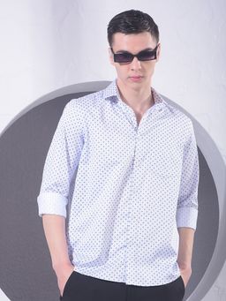 CRIMSOUNE CLUB - White Men Printed Shirt