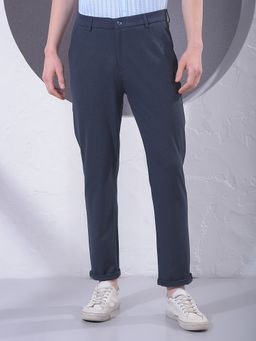 CRIMSOUNE CLUB - Men Navy Blue Trouser