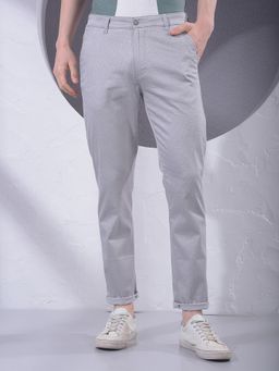 CRIMSOUNE CLUB - Men Grey Solid Trouser