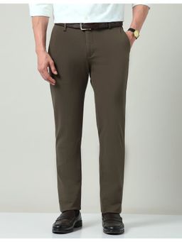AD By Arvind - Solid Regular Fit Brown Trouser