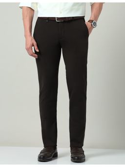 AD By Arvind - Solid Regular Fit Brown Trouser
