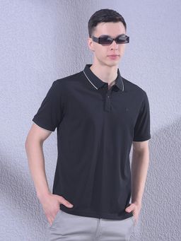 CRIMSOUNE CLUB - Men Black Polo T-Shirt