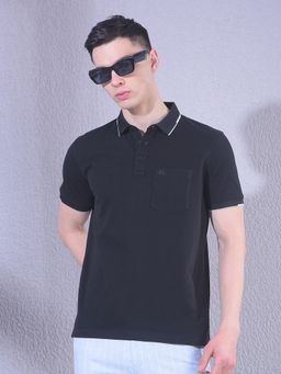 CRIMSOUNE CLUB - Men Black Polo T-Shirt