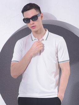 CRIMSOUNE CLUB - Men White Polo T-Shirt